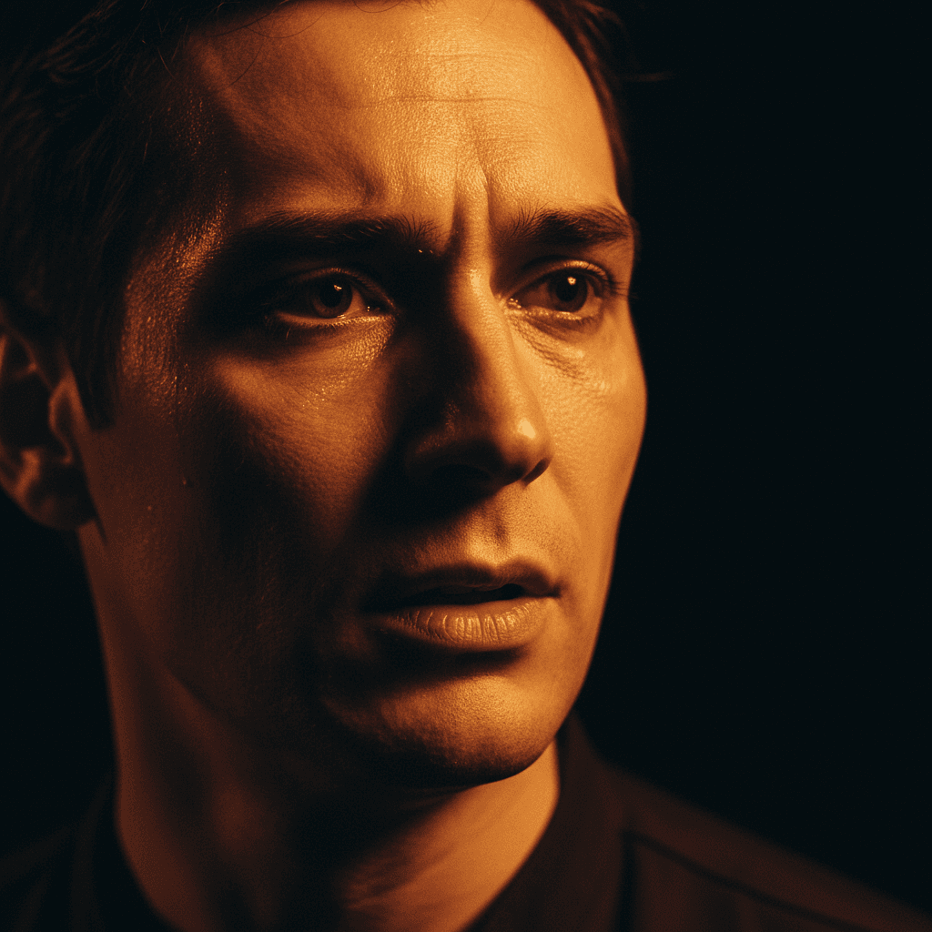 Aspiring actor performing confidently on stage with professional lighting
