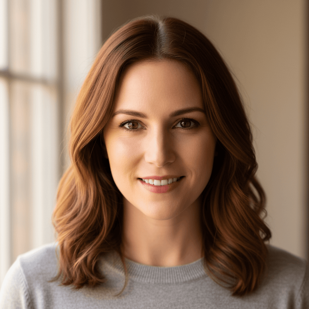 Professional actor headshot with neutral background